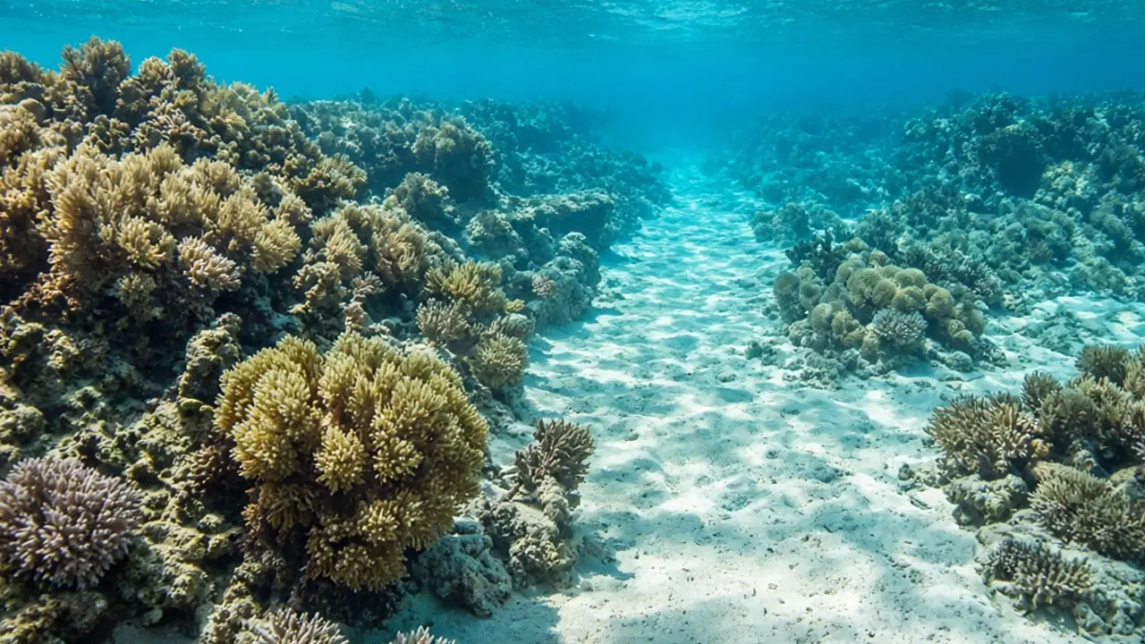 Soft coral and red anthias growing over a sunken hull